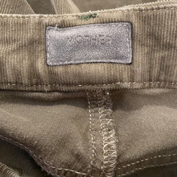Mother High Waisted Looker Ankle Chew Corduroy Jeans in Taupe Size 26 - Picture 8 of 15